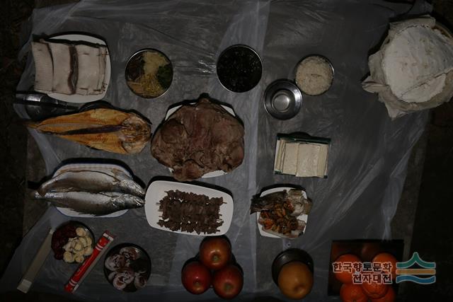 유등리 죽촌 동제 진설