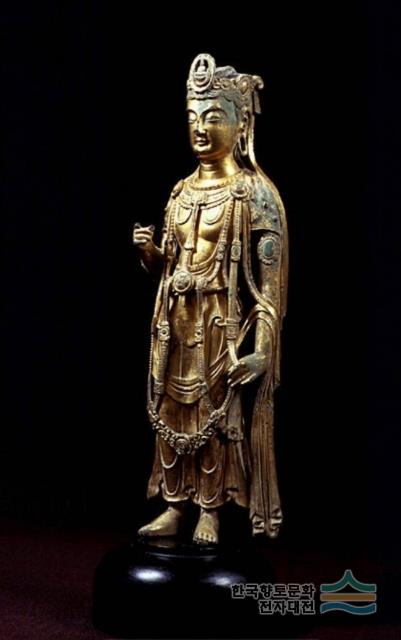구미 선산읍 금동보살입상(1976-2) 전면